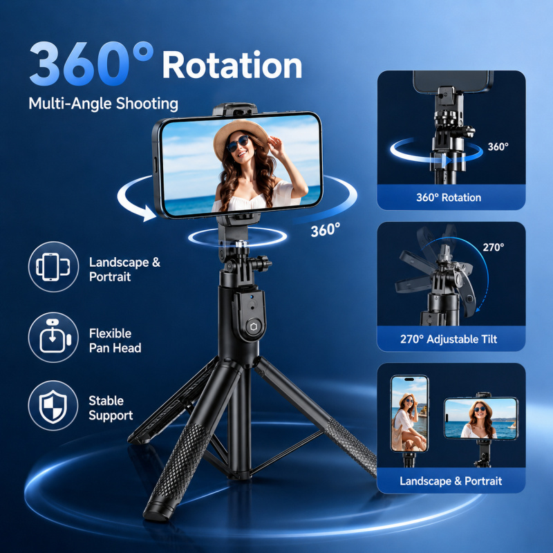 Trípode para selfies con Bluet - Photography Basics reseña y precio