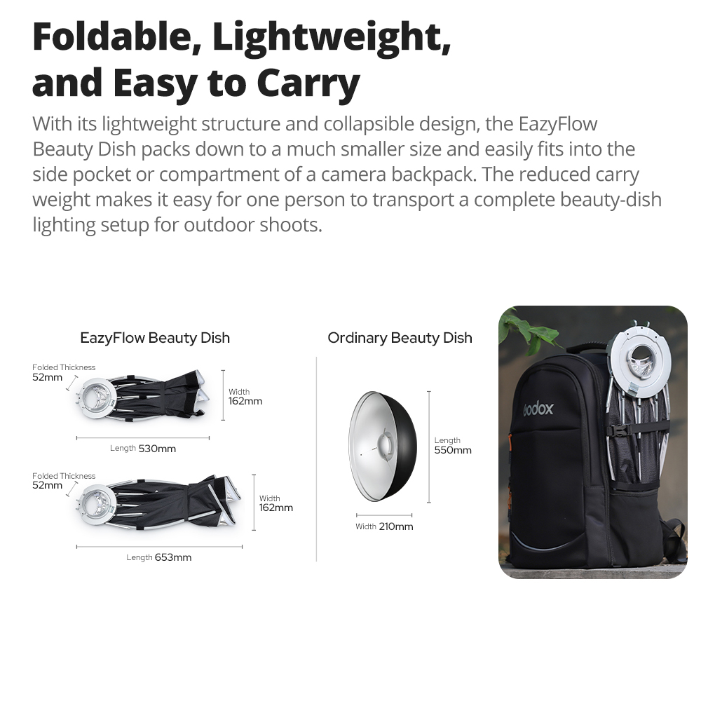 Nuevo Godox EazyFlow Beauty Di - Photography Umbrella reseña y precio