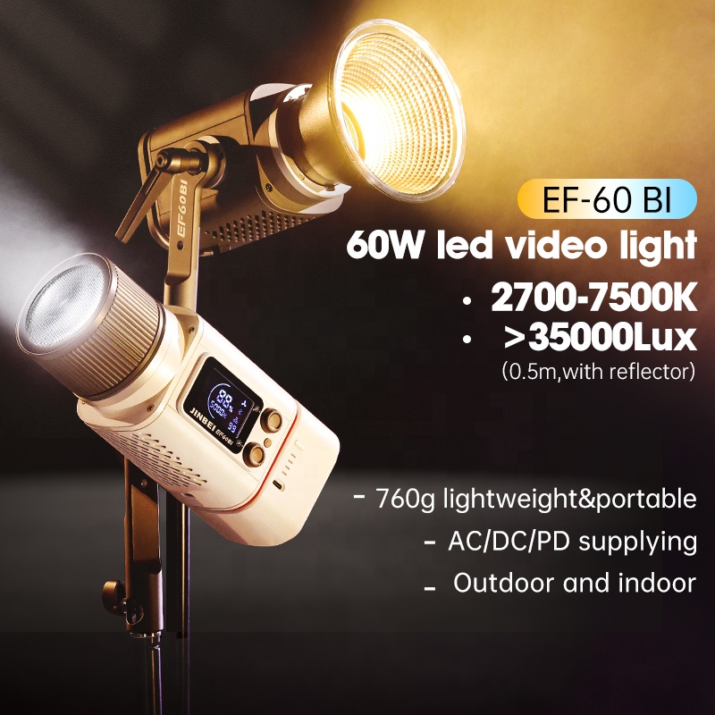 JINBEI EF-60BI 60w Kit de Ilum - Photography Videos Free reseña y precio